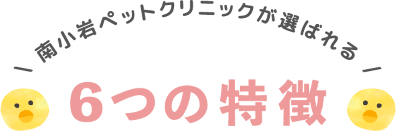 南小岩ペットクリニックが選ばれる。6つの特徴